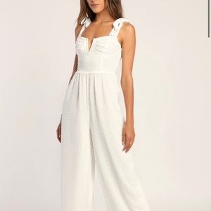Bridal white jumpsuit